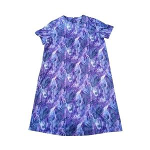 Ms Lea Casuals Vintage 70s Plus Eclectic Boho Hippie Whimsical Floral Midi Dress